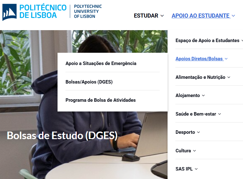 Bolsas e alojamento dos Serviços de Ação Social do Instituto Politécnico de Lisboa
