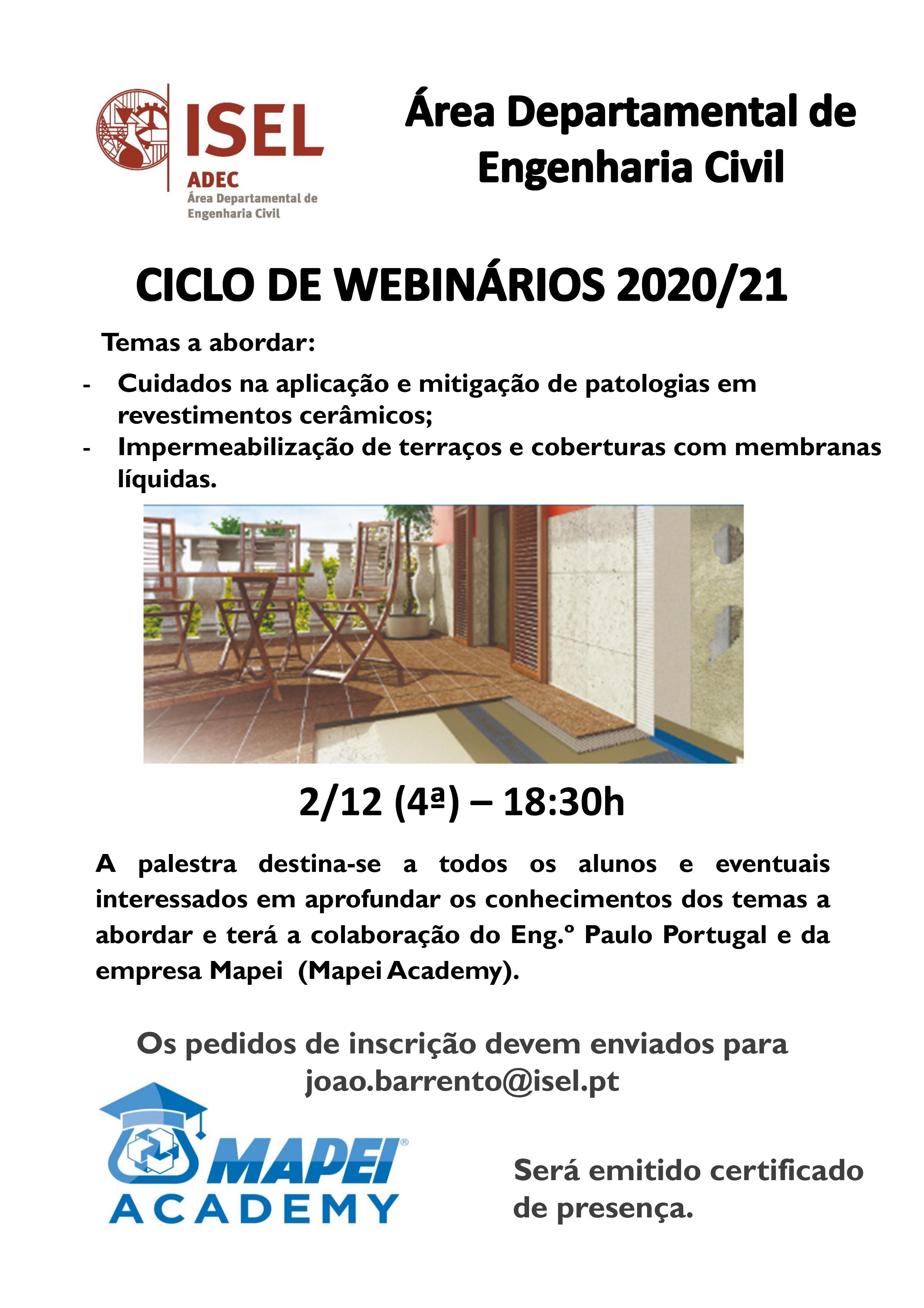 Ciclo Webinars 2020/21